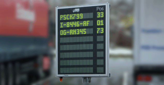 LKW-Aufrufanzeige Parkplatzanzeige
