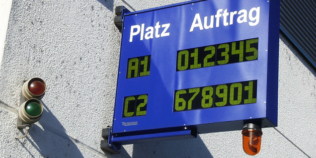 Parkplatzanzeige